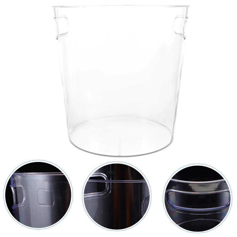 Acrylic Flower Bucket Shop Flower Storage Bucket With Handle Multifunctional Bucket