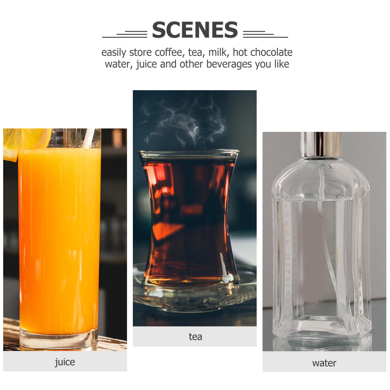 Glass Water Cup Coffee Drinking Bottle Juice Cup Beverage Cup with Lid Straw
