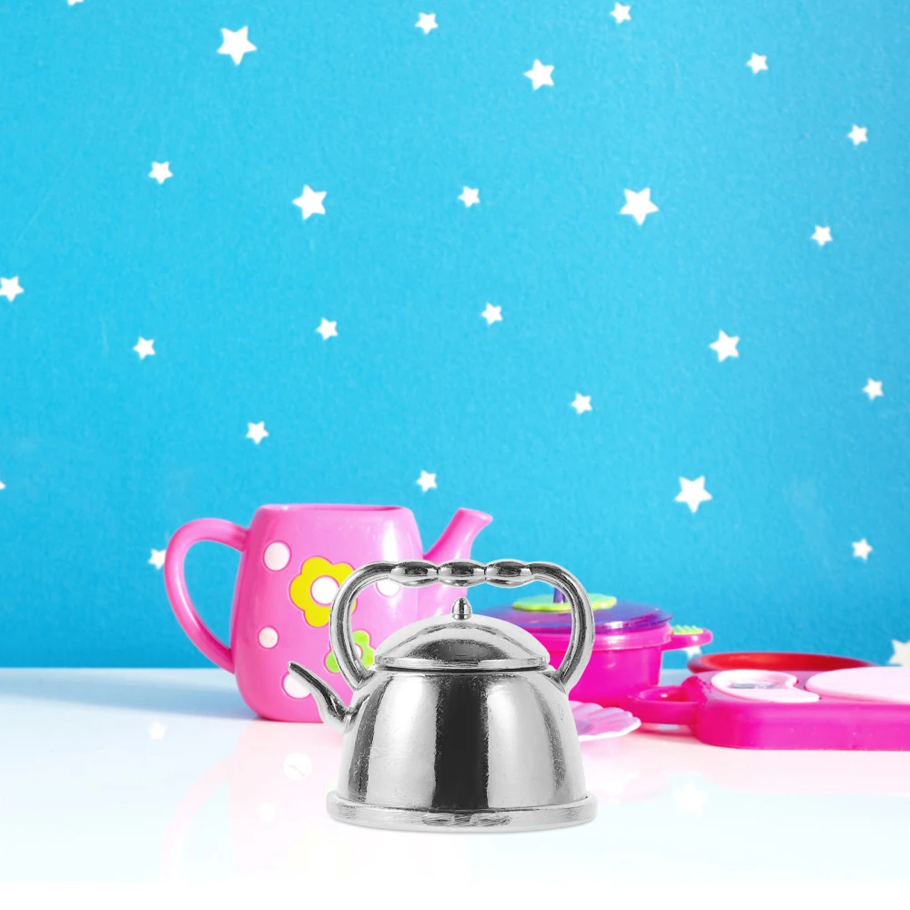 Mini Tea Kettle Mini Metal Teapot Home Office Tea Kettle Ornament Decorative Mini Teapot