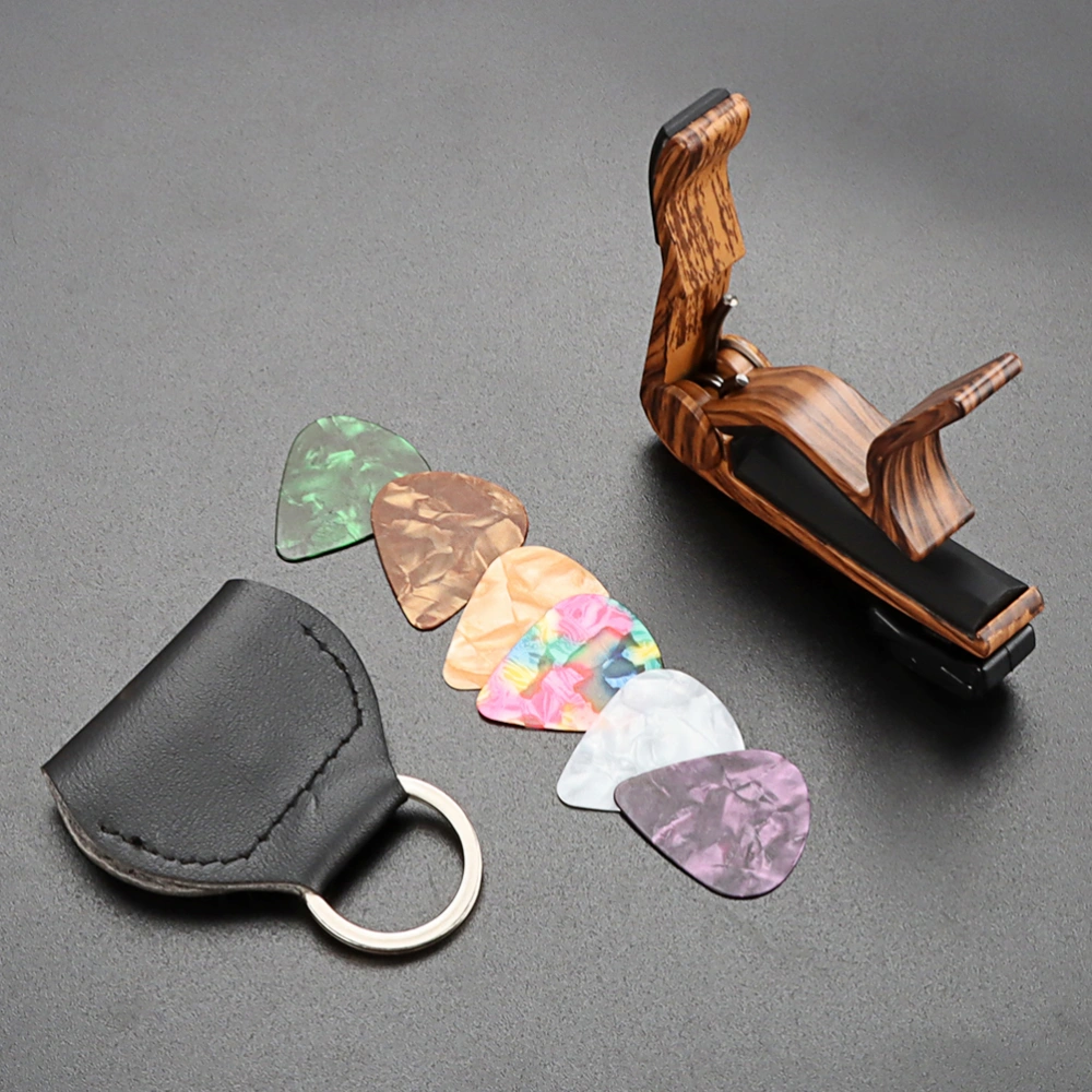 1 Set of Guitar Capo Picks Set Guitar Capo Guitar Picks and Pick Holder for Guitar Banjo Ukulele