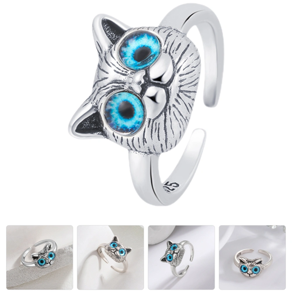 Cat Ring Adorable Women Adjustable Ring Fashionable Ring Open Finger Ring