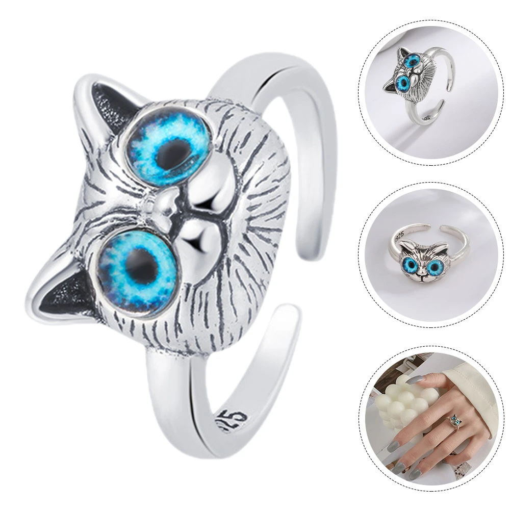 Cat Ring Adorable Women Adjustable Ring Fashionable Ring Open Finger Ring