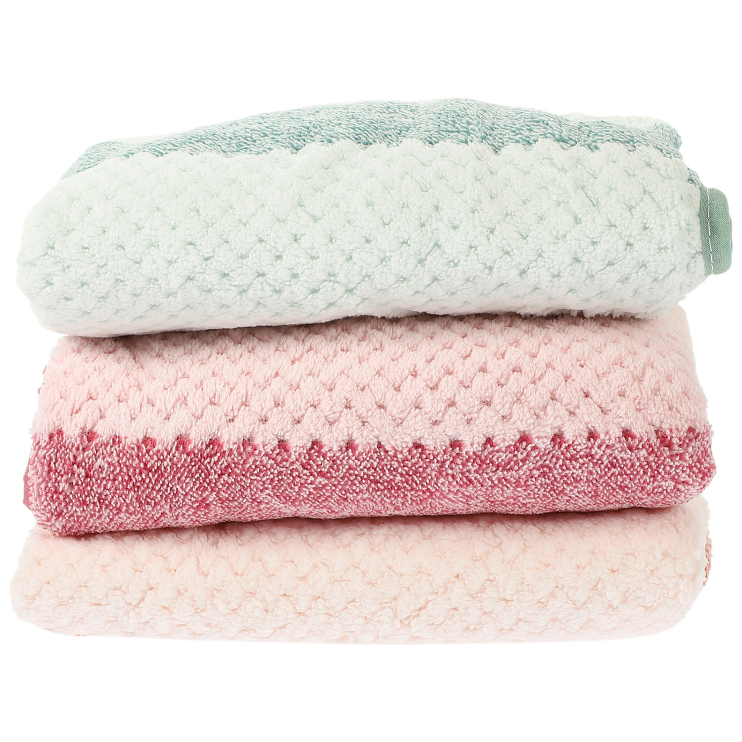 3pcs Soft Washcloths Thicken Wash Towels Absorbent Washcloths Washable Face Towels