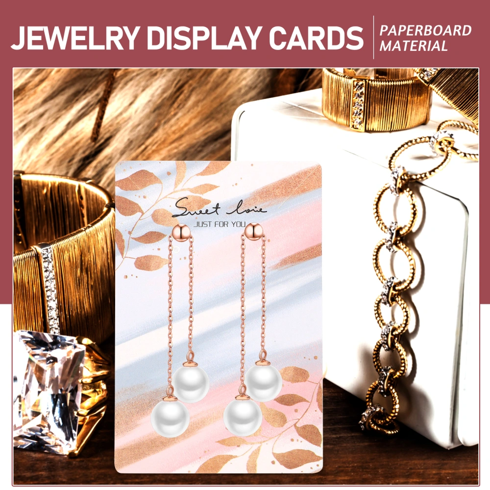 100Pcs Earring Cards Ear Stud Display Cards Necklace Packing Cards Necklaces Display Cards