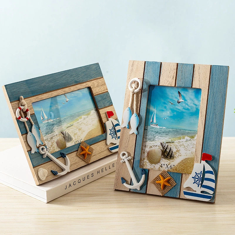 Desktop Standing Photo Frame  Nautical Style Picture Photo Display Frame Home Decor