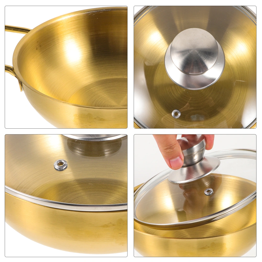 Stainless Steel Thickened Anti-spill Hot Pot Home Cooking Pot Hot Pot Thicken Pot