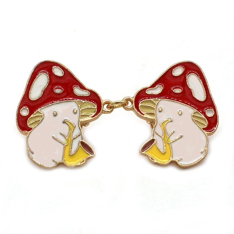 Cute Mushroom Brooch Pin Cartoon Brooch Mushroom Pin Lapel Pin for Clothes