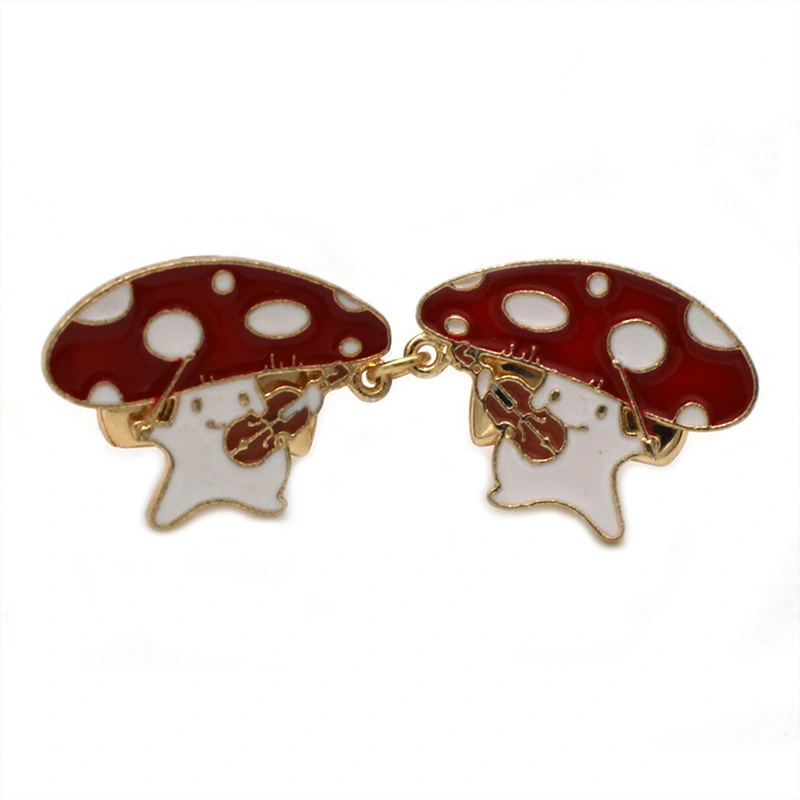 Cute Mushroom Brooch Pin Cartoon Brooch Mushroom Pin Lapel Pin for Clothes