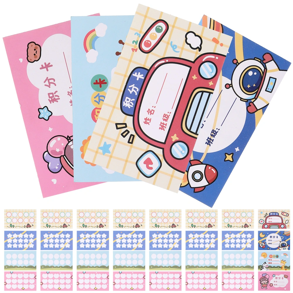 400 Sheets Kindergarten Encourage Cards Kids Recognition Collect Cards Kids Reward Points Cards (Mixed Style)