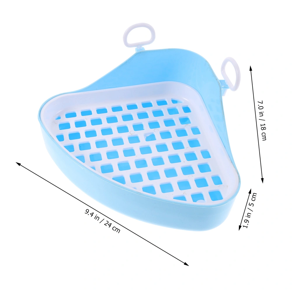 Small Animal Triangle Toilet Potty Trainer Pet Corner Litter Training Tray for Hamster  Cat Bunny