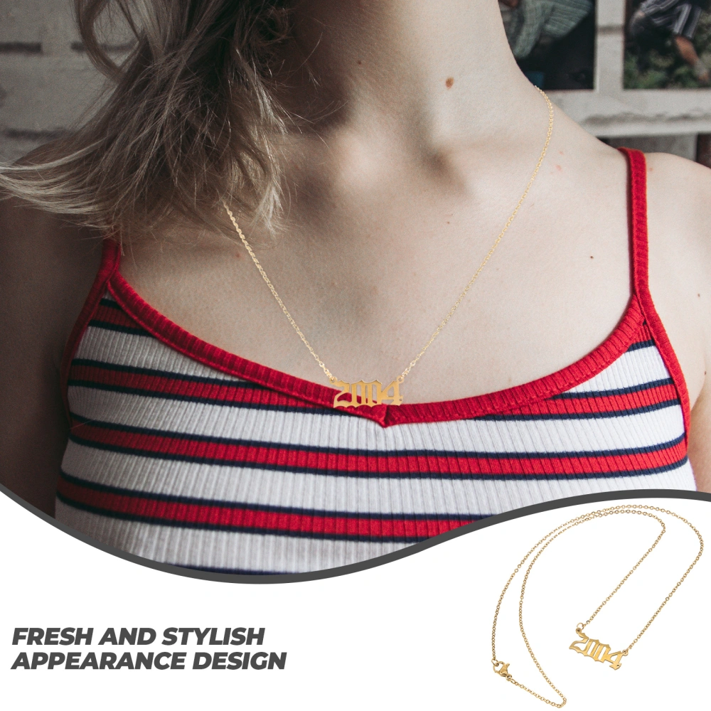 Fashion Simple Clavicle Chain Creative Digital Necklace Novel Necklace Neck Chain