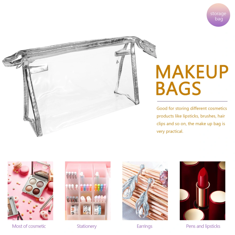 4 pcs Transparent Makeup Bag Portable Makeup Bag Travel Toiletry Storage Pouch with Zipper