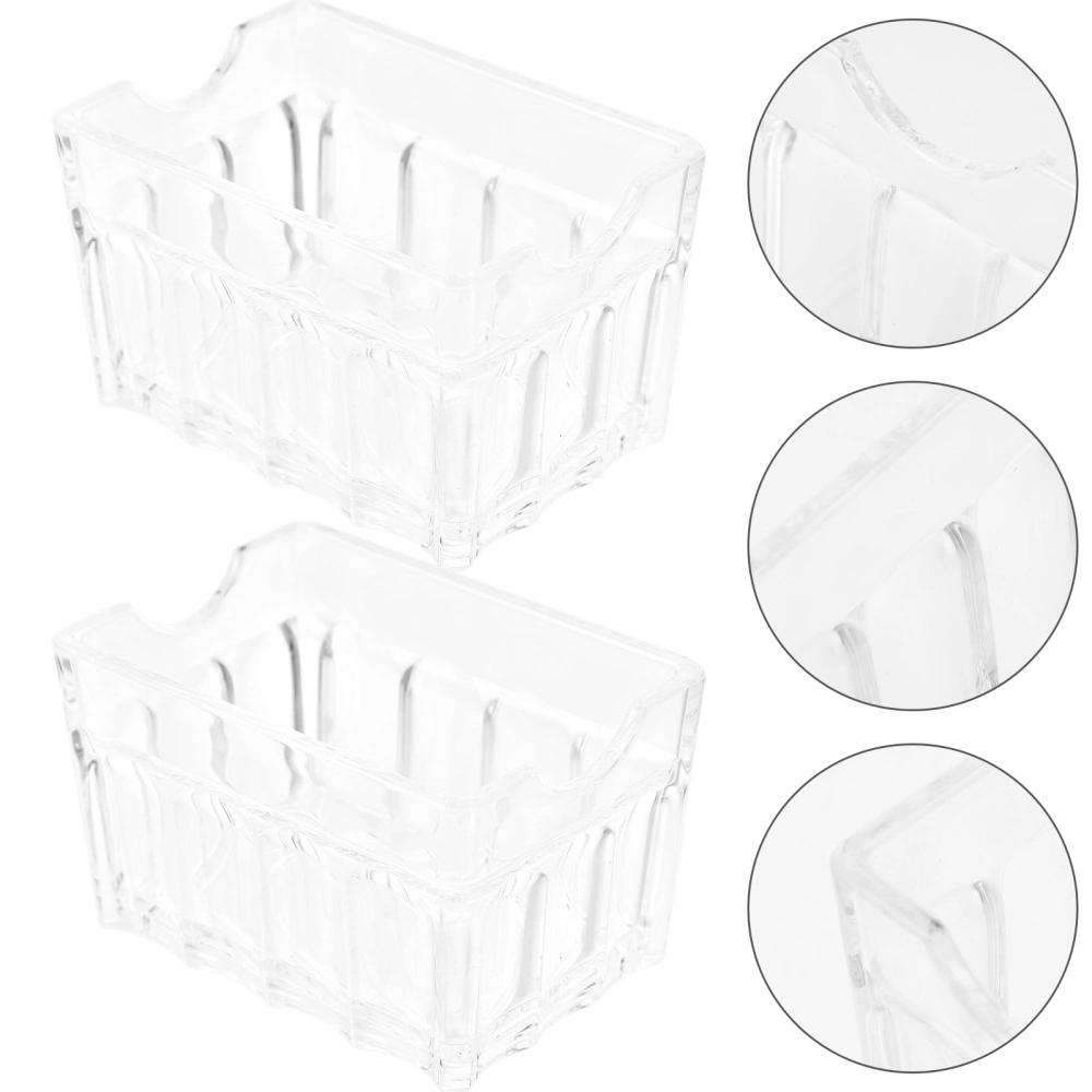 2pcs Acrylic Tea Bag Box Transparent Tea Bag Organizing Box Coffee Bag Box Tea Bag Holder