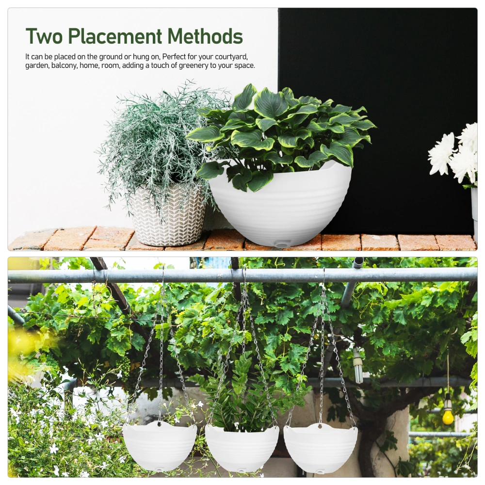 4Pcs Hanging Planters Outdoor Indoor Hanging Plant Pot Basket Hanging Flower Pot for Balcony