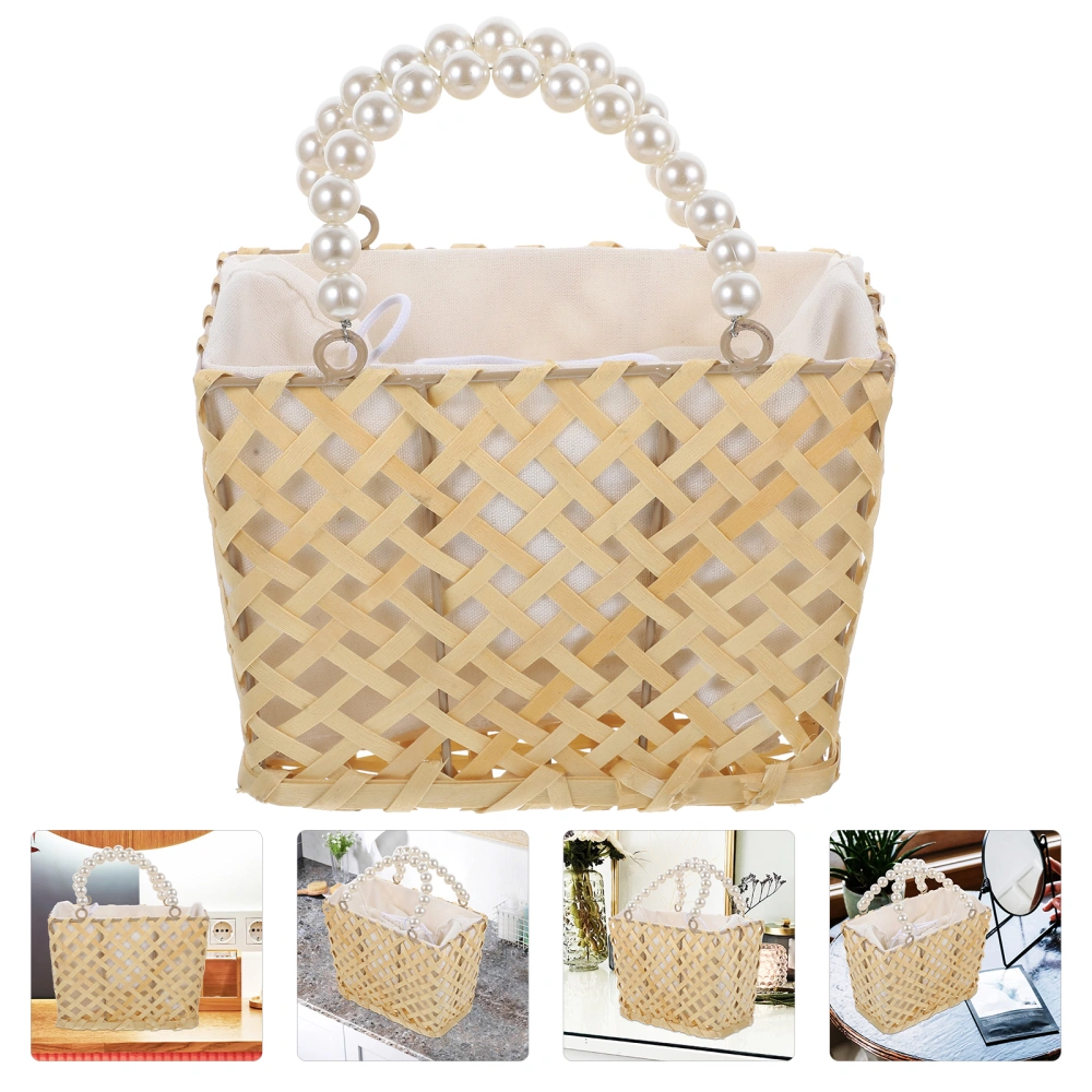 Hand Woven Picnic Basket Handmade Vegetable Basket Woven Handmade Craft Woven Basket