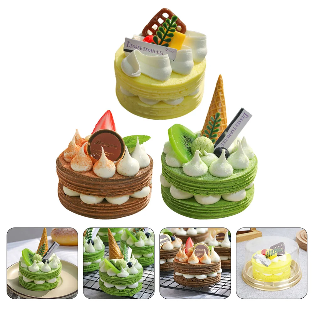 3pcs Fake Cake Dessert Photo Prop Wedding Fake Cake Wedding Table Decoration