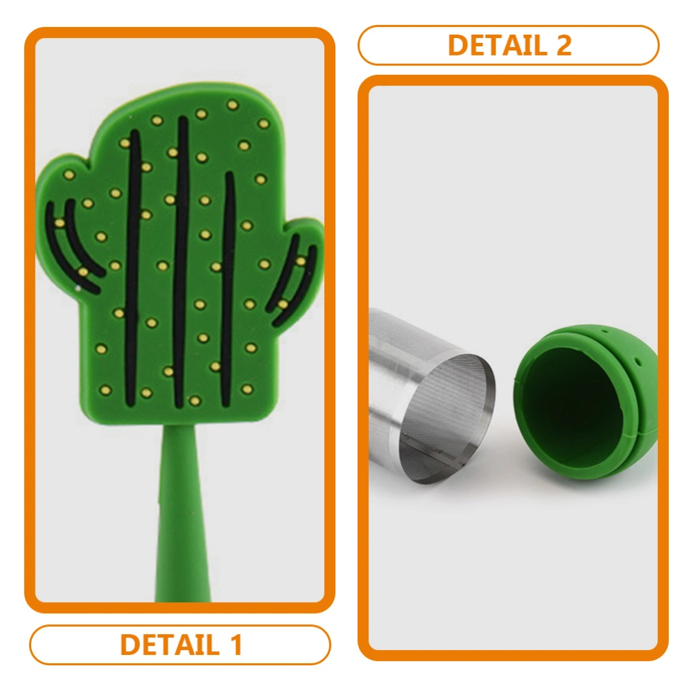 Silicone Tea Infuser Strainer Cactus Shaped Tea Strainer Filter Diffuser for Home Office Kitchen