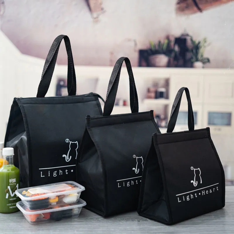 Handheld Insulated Cooler Lunch Bag Portable Bento Bag Outdoor Insulated Picnic Bag