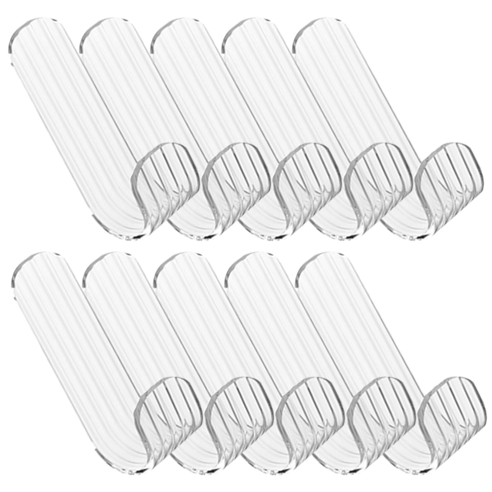 12Pcs Clear Acrylic Wall Hook Decorative Modern Towel Hanger Key Hook for Kitchen