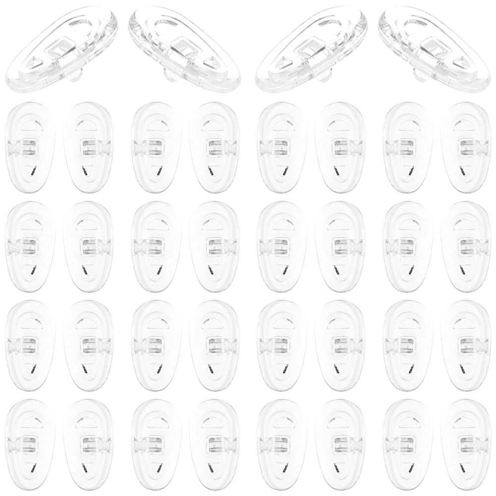 20 Pairs of Eyeglass Nose Pads Silicone Nose Pads Glasses Replacement Nose Pads Anti-slip Nose Pads