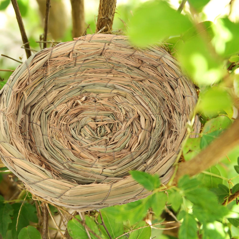 Woven Straw Bird Nest Breeding Nest Hatch House Cage for Dove Pigeon Parrot Rabbits