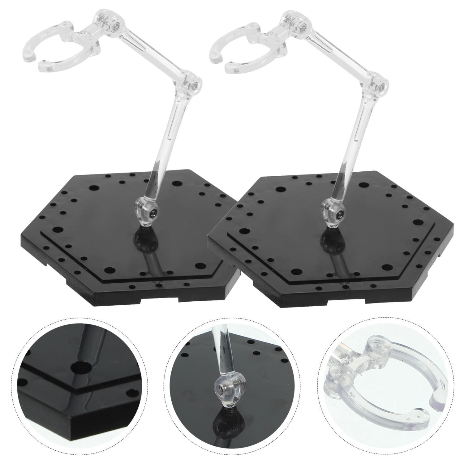 2pcs Action Figure Stands Adjustable Action Figure Display Stands Model Stand