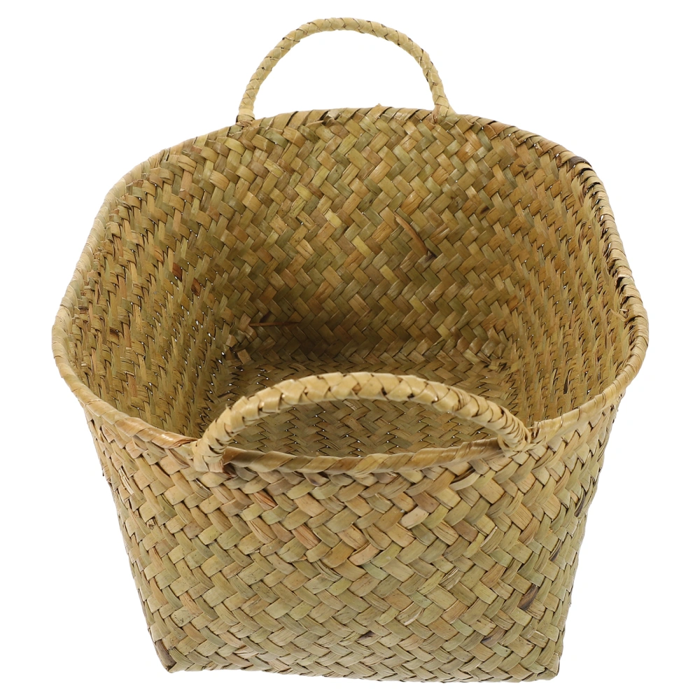 Tabletop Decorative Woven Basket Sundries Storage Basket Multi-functional Grass Woven Basket