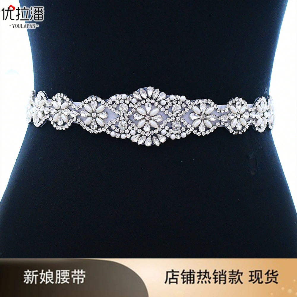 Bridal Belt Wedding Belt Sash Sparkling Rhinestone Belt for Wedding Bridal Gowns