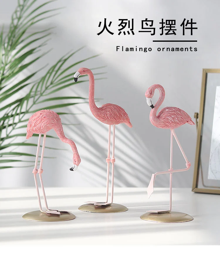 Flamingo Ornament Cute Flamingo Resin Flamingo Figurine Home Decor Wedding Ornament