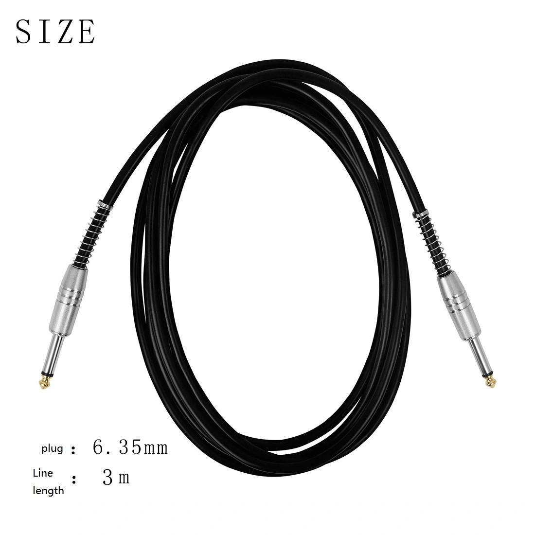 Guitar Patch Cable 10m Adapter Effect Cord 6.35mm Guitar Cable Accessory