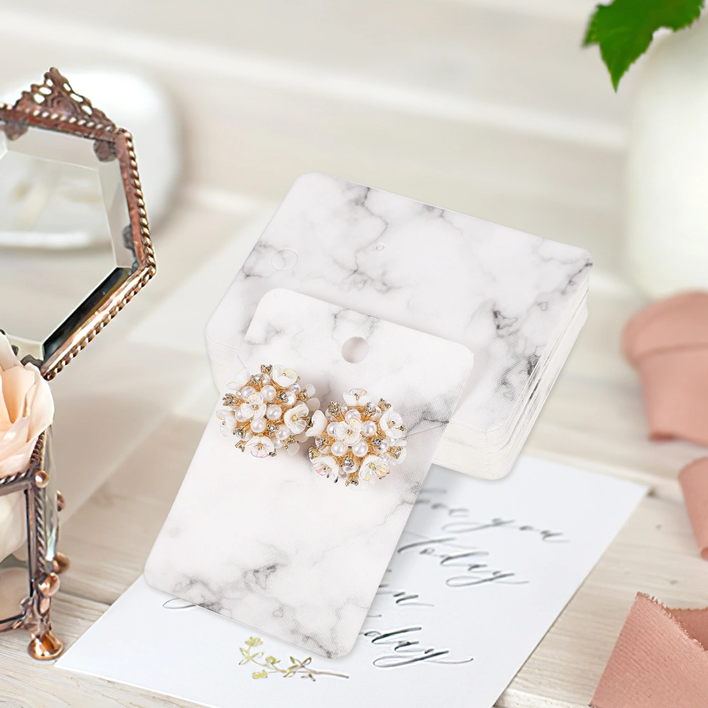 800 Pcs Earring Cards for Selling Marble Surface Earring Necklace Holder Cards for Retail Store Home