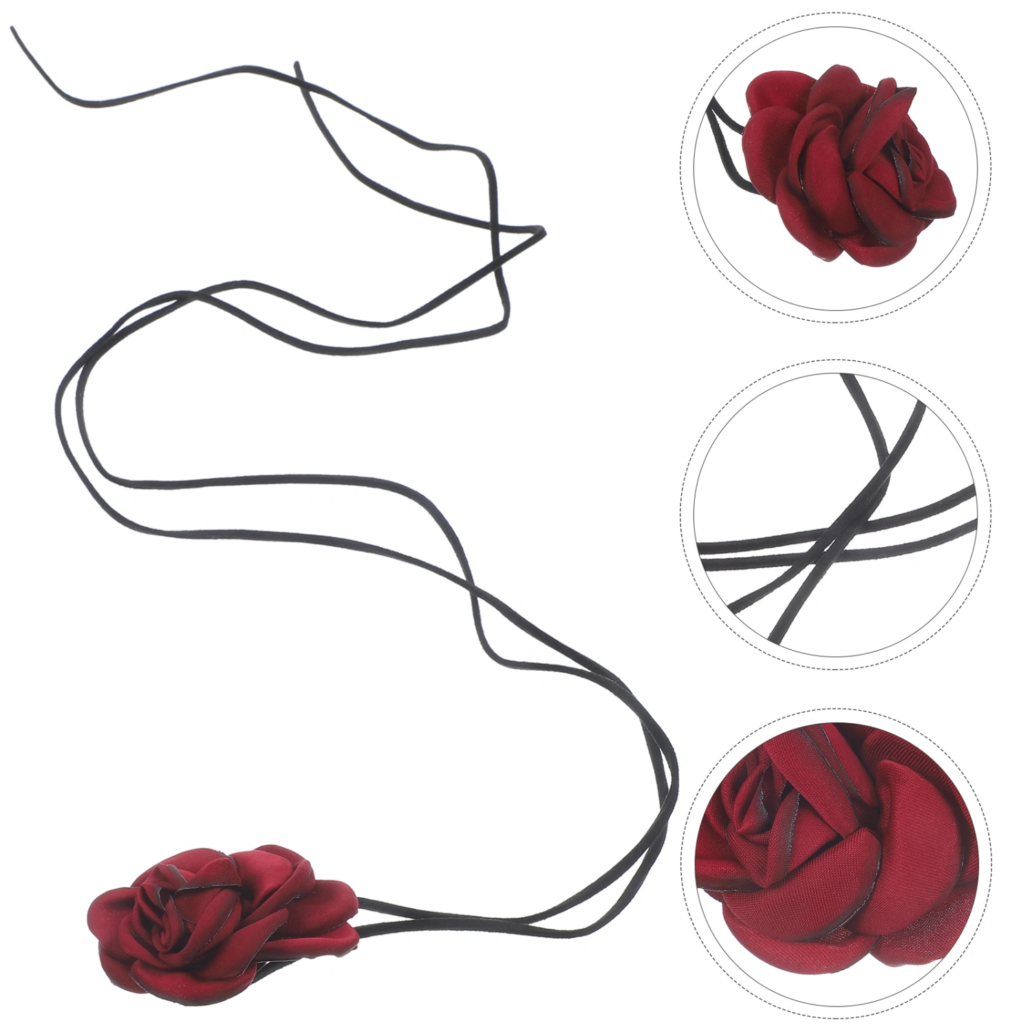 Rose Necklace Hanging Neck Choker Decor Romantic Neck Chain Necklace Women Jewelry