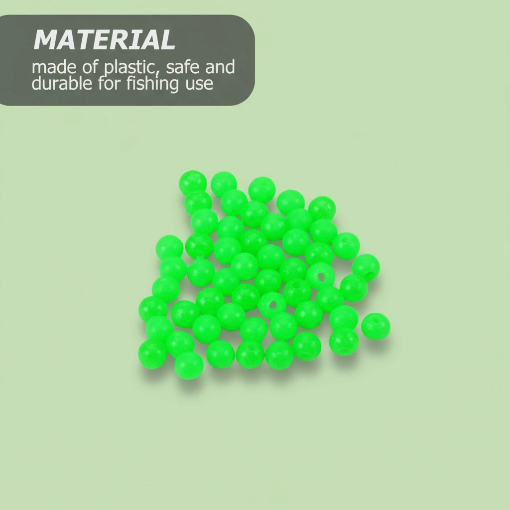 300pcs Night Fishing Beads Luminous Fishing Line Beads Practical Fishing Lure Beads