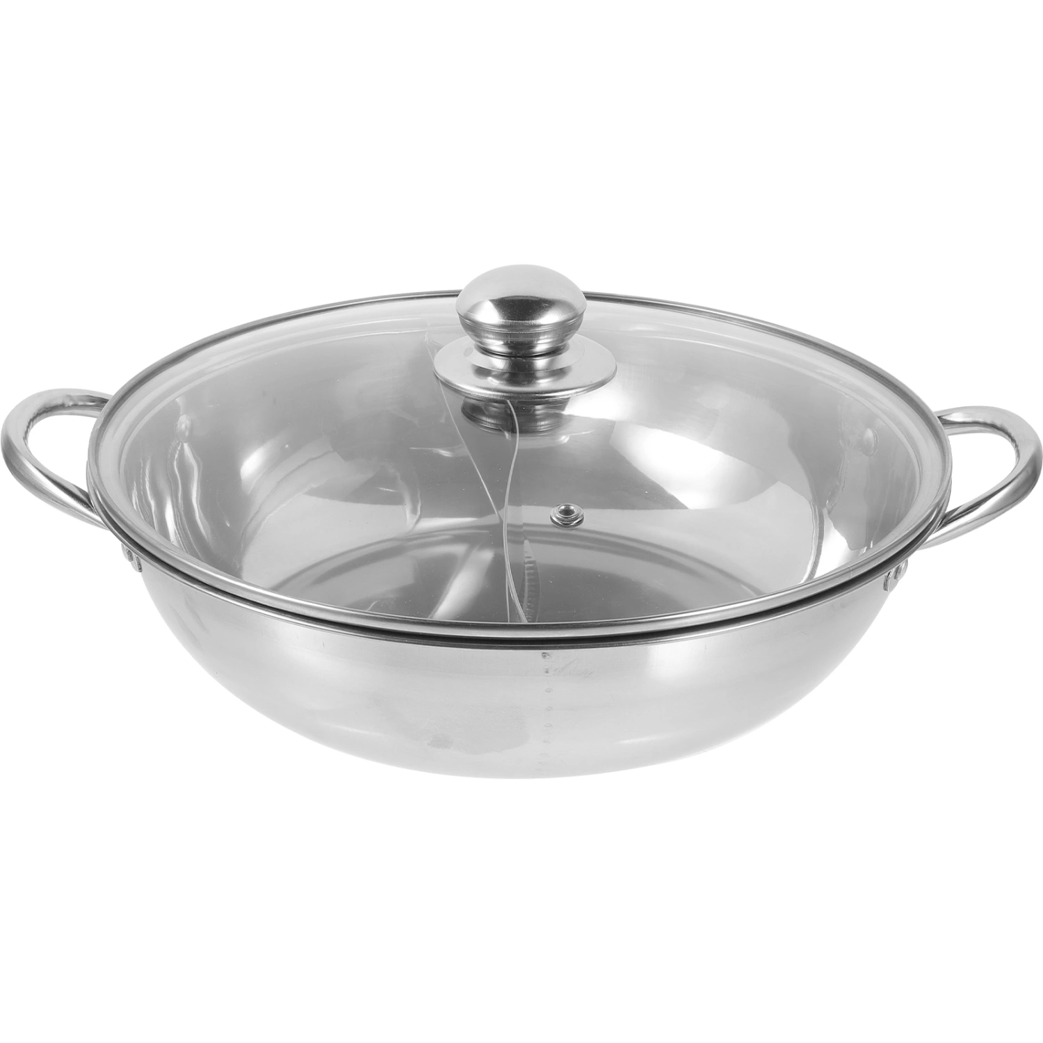 Stainless Steel Hot Pot Double-flavor Hot Pot Household Shabu Pot Stock Pot Kitchen Supply