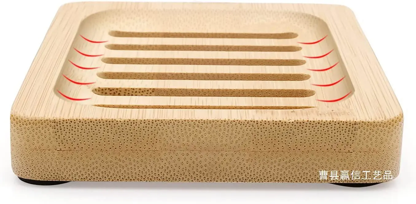 Toilet Soap Bamboo Tray Laundry Soap Storage Dish Handmade Kitchen Sponge Holder