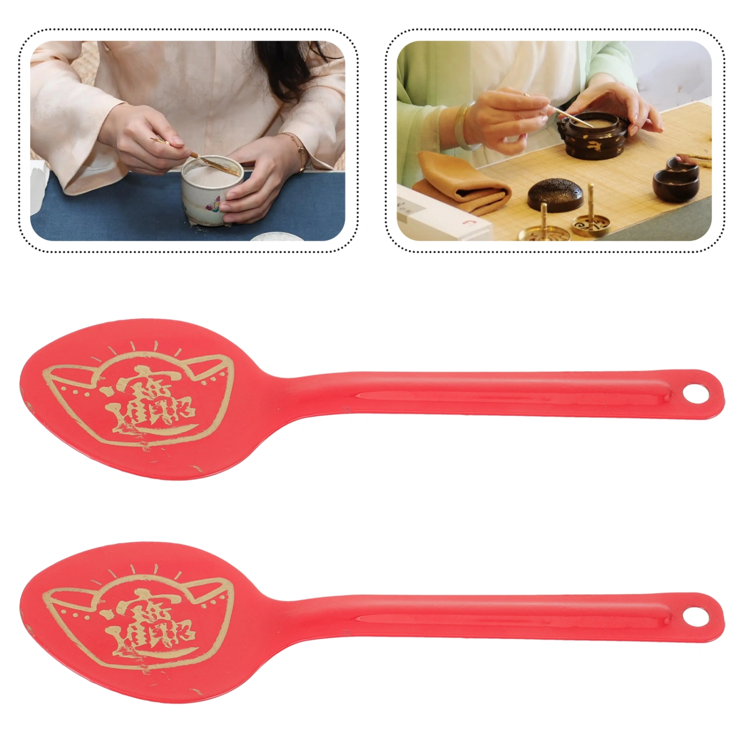 2Pcs Metal Shovel Kitchen Stove Shovel Fireplace Shovel Ash Cleaning Shovel