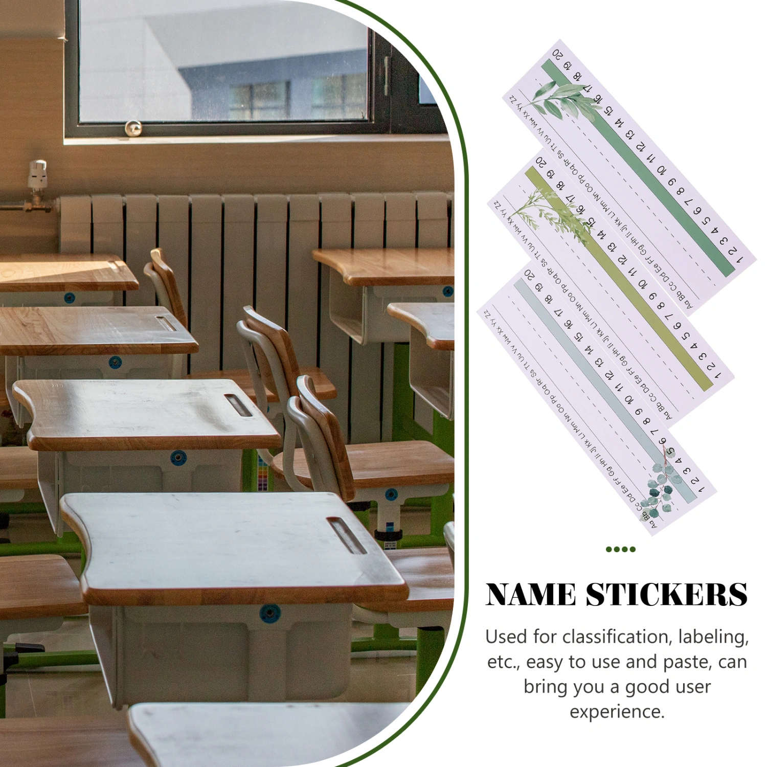 60 Sheets of Decorative Desk Decors Simple Desk Nameplates Classroom Desk Nameplates