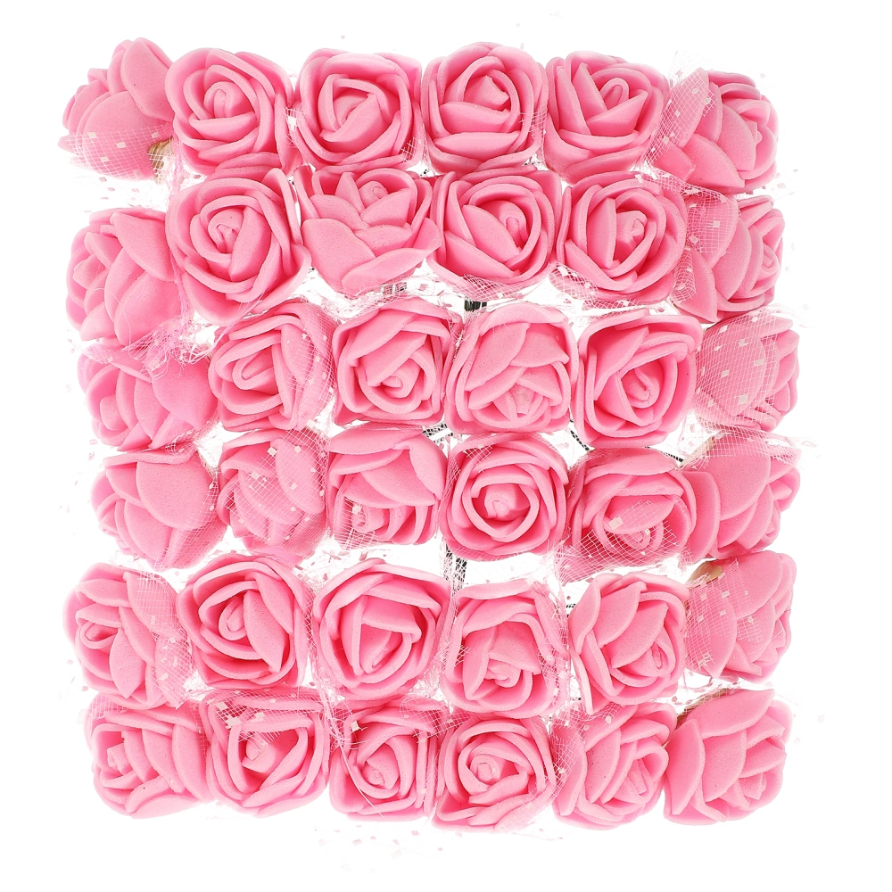 144Pcs Artificial Rose Flower Heads Small Fake Rose Flower for DIY Wedding Flowers Hair Clips