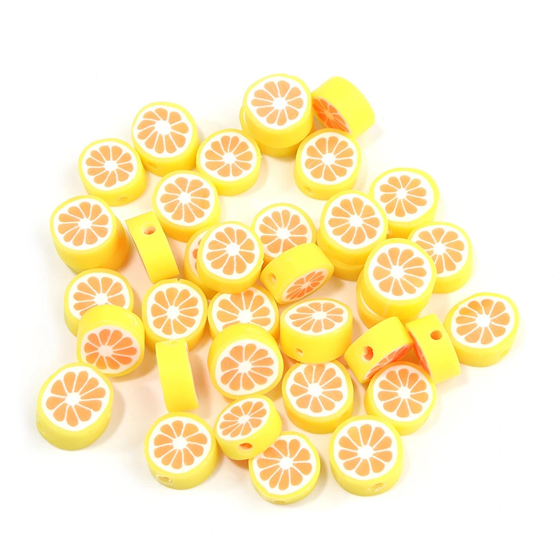 50pcs Diy Craft Fruit Beads Clay Fruit Bead Charms Loose Spacer Beads for Jewelry Making
