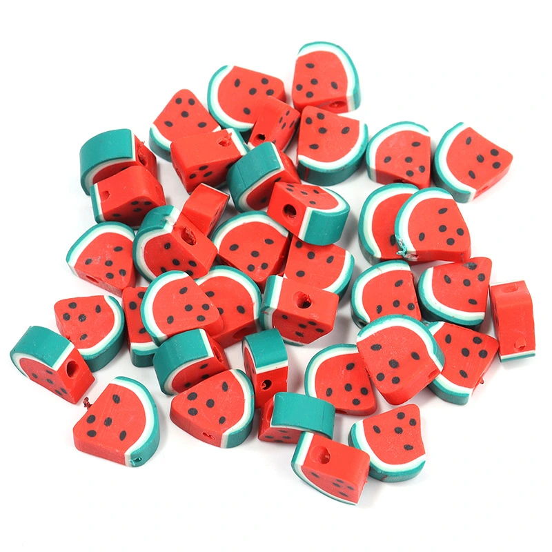 50pcs Diy Craft Fruit Beads Clay Fruit Bead Charms Loose Spacer Beads for Jewelry Making