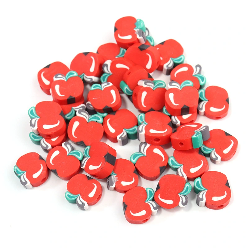 50pcs Diy Craft Fruit Beads Clay Fruit Bead Charms Loose Spacer Beads for Jewelry Making