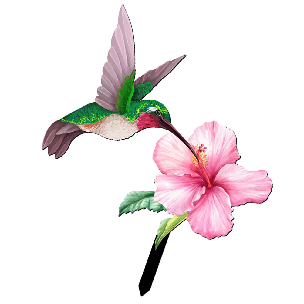Acrylic Garden Hummingbird Flower Stake Garden Stake Hummingbird Flower Stake