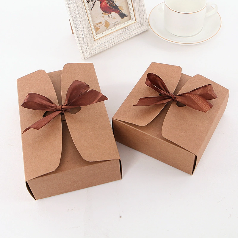 20pcs  Gift Boxes Kraft Paper Gift Boxes Gift Wrapping Boxes Square Boxes Empty Packaging Boxes