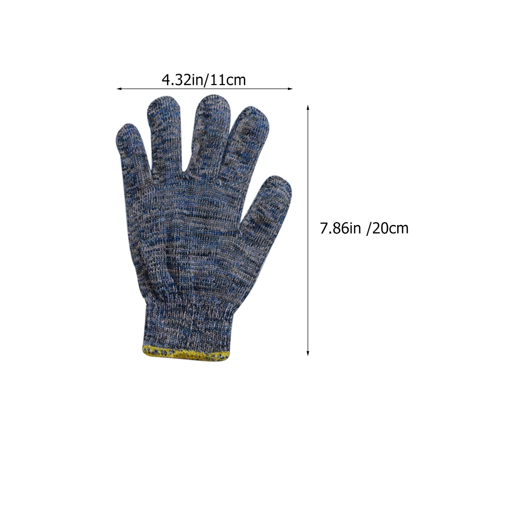 12 Pairs of Non-slip Gardening Gloves Garden Working Gloves Nylon Yard Work Gloves Random Color