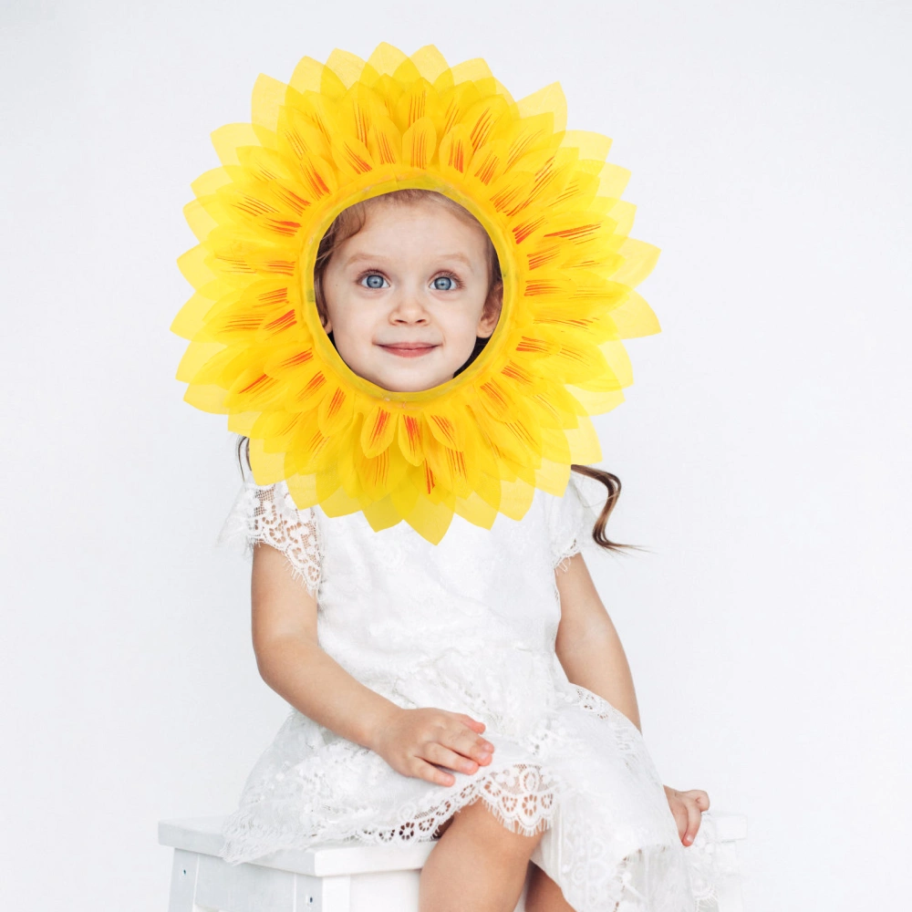 1 Set Funny Headwear Gloves Flower Headgear Headpiece Sunflower Costume Accessories