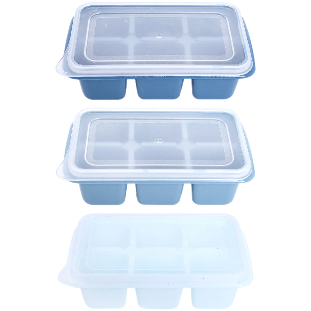 3pcs Plastic Ice Cube Maker Ice Cube Mold Ice Cube Making Mold 6-grids Ice Cube Making Tool