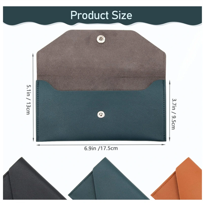 3Pcs Multi-function Envelope Wallet PU Wallet Stylish Cards Storage Pouch Cards Accessory