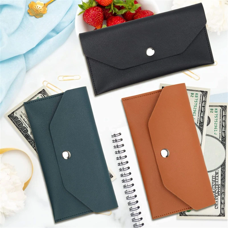 3Pcs Multi-function Envelope Wallet PU Wallet Stylish Cards Storage Pouch Cards Accessory