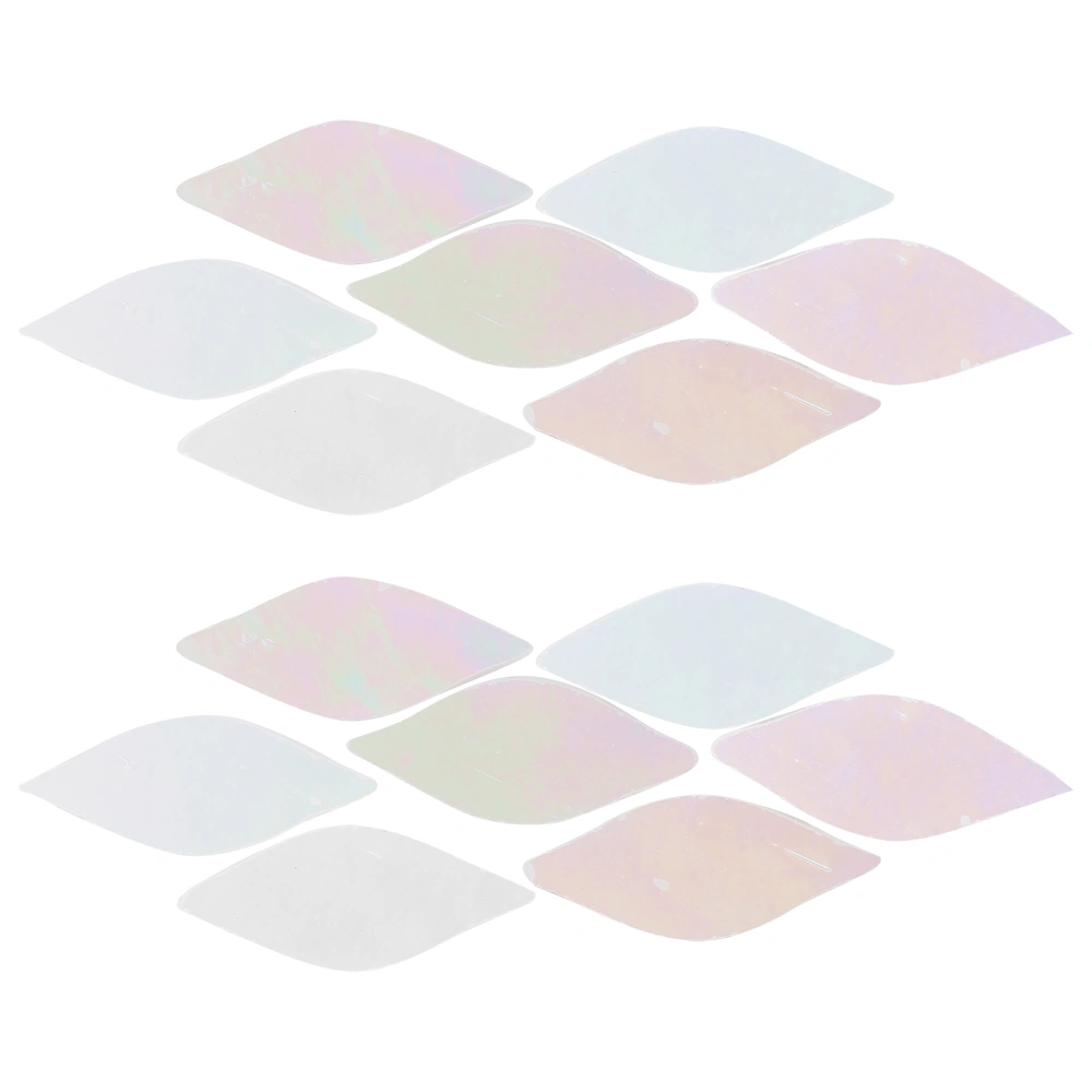 21pcs Iridescent Glass Mosaic Tiles Crafts Glass Sheets DIY Candle Tray Mosaic Glass Sheets