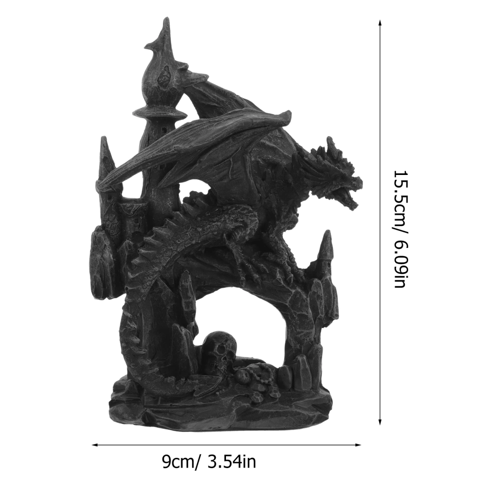 Dragon Statue Castle Dragon Decoration Halloween Decor Lifelike Gothic Craft Home Decor